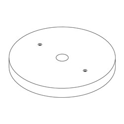 Concrete Base 2100X150mm Round With Drain Hole 150mm