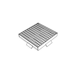 Galvanised Hinged Grate And Standard Frame 350 X 350