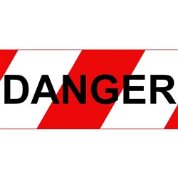 Roll Danger Tape Black On Red&White\\\100Mx75