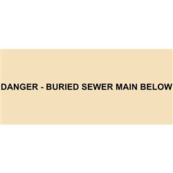 Roll Non Detect Tape Sewer 300M X 125mm W/Corp