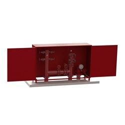 Main Booster & Hydrant Set W/Riser In Red Cabinet 150