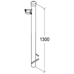 Galv Hydrant Support Post 100Gal Clip 1300X65