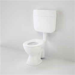 Caroma Junior 100 Connector Bottom Inlet P Trap Toilet Suite With Single Flap Seat White 984246W