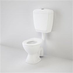 Caroma Junior 200 Connector Bottom Inlet P Trap Toilet Seat With Single Flap Seat White 984256W
