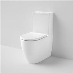 Caroma Urbane II Cleanflush Wall Face Close Coupled Bottom inlet Toilet Suite With Soft Close Seat White 746250W