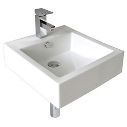 Seima Kyra 010 Above Mount / Wall Basin 443mm 1 Taphole With Overflow (No P&W) White 191437