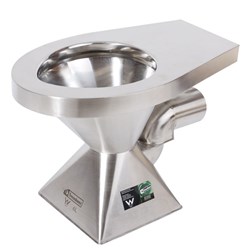 Stainless Steel Pedestal P Trap Toilet Pan