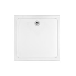 Shower Base 900mm x 900mm Square With Rear Outlet White