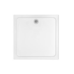 Shower Base 1000mm X 1000mm Square With Rear Outlet White