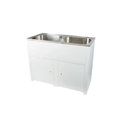 Everhard Classic Double Bowl Laundry Trough And Cabinet 45 Litre 71C4550