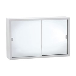 Metal Bath Cabinet With Glass Mirror 600mm