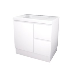 Everhard Nugleam Polymarble Top Vanity Unit 750mm 1 Taphole Right Hand Drawers 77000