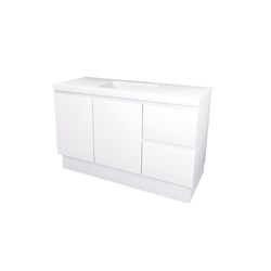 Everhard Nugleam Polymarble Top Vanity Unit 1200mm 1 Taphole Right Hand Drawers 77006