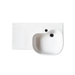 Sterisan Accessible Basin Left Hand Shelf 710mm 1 Taphole White SANH715BLT