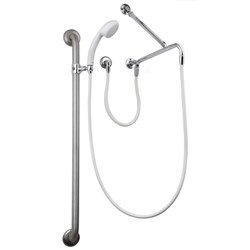 Galvin Engineering Healthcare Shower Kit 900 Rail & Arm Low CLEVA035