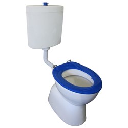 Johnson Suisse Select Assist Connector Toilet Suite With Single Flap Seat Blue J2031.RG21016SNB