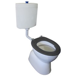 Johnson Suisse Select Assist Connector Toilet Suite With Single Flap Seat Grey J2031.RG21016SNG
