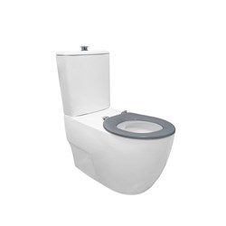 Gentec Sterisan Close Coupled Toilet Suite With Single Flap Seat Grey SANH800CC