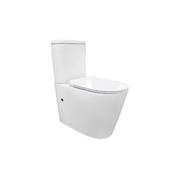 Gentec Sterisan Close Coupled Toilet Suite With Double Flap Seat White SANWC500CC