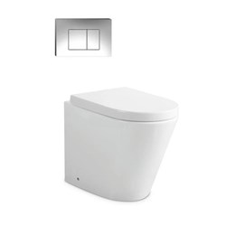 Gentec Sterisan Inwall Toilet Suit With Double Flap Seat White SANWC500IW