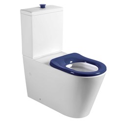 Seima Modia Care 800 Wall Face Toilet Suite With Single Flap Seat Blue 191856