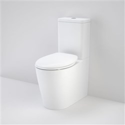 Caroma Care 660 Cleanflush Wall Faced Bottom Inlet Toilet Suite With Double Flap Seat White 846912W
