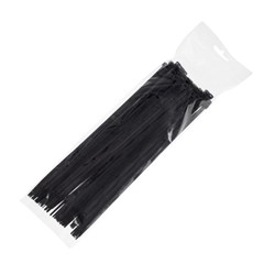 Pkt (100) Cable Ties Black 300 X 4.8