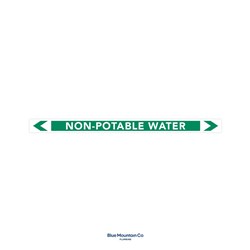 Pkt 10 Pipe Labels Non Potable Water 400X25