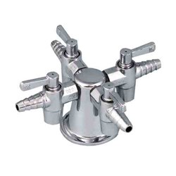 Galvin Engineering Type 42 Lab 4-Way Gas Turret Chrome Plated TG42C