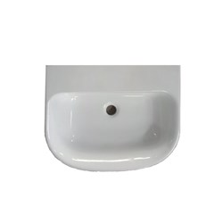 Gentec Sterisan Wall Basin 500mm 1 Taphole With Overflow White SANB500F